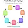Novelty Place Color Changing Mini Nightlight, Multicolor LED Mood Lighting - Night Light for Kids Bedroom, Bathroom, Living Room - Battery Powered (Pack of 12)
