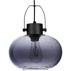 SYDTOP Modern Smoked Glass Pendant Light, 10 Inches Seeded Glass Globe Pendant Lighting, Matte Black Kitchen Hanging Light Fixture for Kithchen Island, Sink, Counter, Dining Room, Bar, Farmhouse