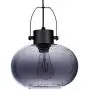 SYDTOP Modern Smoked Glass Pendant Light, 10 Inches Seeded Glass Globe Pendant Lighting, Matte Black Kitchen Hanging Light Fixture for Kithchen Island, Sink, Counter, Dining Room, Bar, Farmhouse