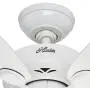 Hunter Fan 34 inch Snow White Finish Ceiling Fan with Painted Cased White Glass Light Kit (Renewed)