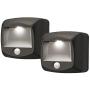 Mr. Beams MB522 Wireless Battery-Operated Indoor/Outdoor Motion-Sensing LED Step/Stair Light, 2-Pack, Brown