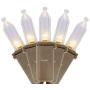 Warm White LED String Lights with Brown Wire, 66 Feet 200 LED Commercial Grade Christmas Light Set, Connectable Decor Lights for Patio Garden Halloween Holiday (Warm White - Brown Wire)