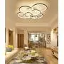 Ring Ceiling Light Fixture Acrylic Shade LED Flush Mount Dimmable with Remote Control Round Chic Chandelier Lighting for Island Hallway Entryway Passway Dining Room Bedroom Balcony Living Room 8-Light