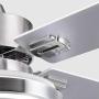 48 Inch Modern Ceiling Fan Stainless Steel 5 Blades Chandelier Remote Control LED Pendant Light for Bedroom Dining Room Indoor Mute Energy Saving Electric Fan 48 Inch Modern Ceiling Fan Stainless Steel 5 Blades Chandelier Remote Control LED Pendant Light for Bedroom Dining Room Indoor Mute Energy Saving Electric Fan