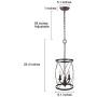 ISURAUL Industrial Chandeliers Foyer Pendant Light Hanging Fixture for Dining Room, Adjustable Height, Bronze Finish with Thin Metal Shade