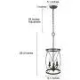 LOG BARN 3-Light Industrial Chandeliers, Vintage Foyer Hanging Lighting Fixture for Dining Room, Living Room, Cylinder Metal Shade, Bronze Finish