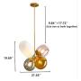 LAKIQ Modern Colorful Pendant Light Creative Balloon Globe Living Room Bedroom Chandelier 4 Lights Dining Table Hanging Lighting Fixture