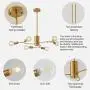 Mid Century Sputnik Chandelier 6 Lights Brushed Brass Modern Pendant Lighting Ceiling Sputnik Light Fixture by Xilicon Mid Century Sputnik Chandelier 6 Lights Brushed Brass Modern Pendant Lighting Ceiling Sputnik Light Fixture by Xilicon