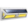 JUSLIT Solar Lights Outdoor, 144 COB LEDs Motion Sensor Light, 2 Modes Wireless Security Wall Lighting W/ 270° Wide Angle, IP65 Waterproof for Patio, Garden, Deck, Porch, Pathway, Garage (MAX 1PK)