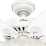 Hunter Builder Indoor Ceiling Fan with LED Light and Pull Chain Control, 42'', White / Light O
