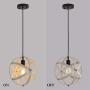 Q&S Farmhouse Globe Pendant Light Fixture,ORB and Oak White Finish,Include Bulb,Rustic Cage Chandelier Farmhouse Light Fixture for Kitchen Island Dining Room Table Entryway Hallway