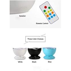 Star Projector, Ocean Wave Night Light Projector, Night Light Projector, Star Light Projector for Bedroom with 7 Color Modes, Built-in Speaker and Remote Control (Blue)