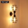 KOONTING 2-Light Industrial Bathroom Vanity Light, Metal Wire Cage Wall Sconce, Vintage Edison Wall Lamp Light Fixture for Bathroom Dressing Table Mirror Cabinets Vanity Table Living Room Porch.