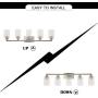 VINLUZ Industrial 5 Light Vanity Bathroom Light fixtures Brushed Nickel Modern Wall Lighting Sconces with Clear Glass Shade for Living Room Hallway