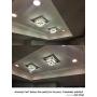 Modern Crystal Ceiling Light Not Dimmable Flush Mount Chandeliers K9 Crystal 8K Stainless Steel LED Mini 2-Square Ceiling Light, 120lm/w CRI>80 Cool White 6000k, Chrome, by Kai