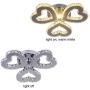 Modern 3 Heart Rings Crystal Chandelier Ceiling Light Fixture LED Pendant Lamp for Bedroom Kitchen Hallway (Heart Warm White)
