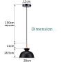 SUNVP Modern Pendant Light Fixture Black Hanging Lamps Lantern Dome Minimalist Style Ceiling Lights for Living Room Kitchen Island Bedroom,Dining Room, Coffee Bar - (E26,not Included Bulbs)