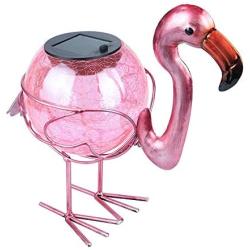 Solar Lantern Outdoor Decorative Waterproof LED Solar Lights Flamingo Tabletop Lamp for Outdoor Patio Garden