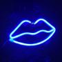 DANIDEER Led Neon Sign Art Decorative Lights Table Decoration Neon Lamp with Base for Kids boy and Girl Bedroom Unique Gift for Any Occasion (Blue Lips)