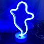 iceagle Ghost Light Neon Signs Neon Lights for Wall Decor,USB or Battery LED Signs for Bedroom, Decorative Neon Light Sign for Christmas,Birthday Party, Living Room, Girls,Kids Room（Ghost Blue）