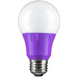 Sunlite 40946 Purple LED A19 3 Watt Medium Base 120 Volt UL Listed LED Light Bulb, last 25,000 Hours, 6 Pack