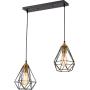 SEEBLEN 2- Light Indoor Island Pendant Light Coffee Brown Metal Hanging Ceiling Light Fixtures for Kitchen Kitchen Island Bar Dining Room Farmhouse Coffee Office