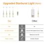 CP3 4Pcs Firework Lights 120 LED Copper Wire Starburst Lights Christmas Lights, 8 Modes Fairy Lights with Remote, USB Power String Lights for Bedroom Party Indoor Outdoor Decoration(Blue+White)