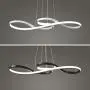 Modern LED Acrylic Chandelier Dining Room Dimmable 3000K~6500K Remote Control Pendant Lights Color/Brightness Adjustable Half Flush Mount Ceiling Hanging Lamp Fixture for Bedroom Livingroom Lighting