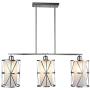 SHENGQINGTOP 33 Inches Modern Kitchen Island Lights with Frosted Glass, 3-Light Dining Room Lighting Fixtures Hanging, New Transitional Multi Pendant Lighting, Brushed Nickel Finish