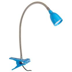 Newhouse Lighting LED Clip on Light/Clamp Lamp/Reading Book Light for Desk, Bed, Office, and Dorm Room, Blue