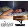 Bedside Dimmable Lamp, Focondot Touch Lamp Built-in Bluetooth Speaker and Fast Wireless Charger, Multi-Function Maple Nightstand Lamp with Sleep Mode and Digital Clock for Bedroom,Living Room