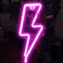 TURNMEON Neon Lights Signs for Wall Decor Lightting Bolt Light Valentines Day Decoration, Usb or Battery Led Light up Signs Valentines Gifts for Bedroom Birthday Party Indoor Decoration(Pink)