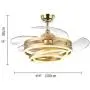 42'' Modern Ceiling Fan With Color Change Light Remote Control LED Dimming Ceiling Fan Light For Dining Room Bedroom Fan Light (Color : White)