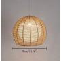 ANYE 15ft Transparent Plug-in UL On/Off Dimmer Switch Cord Retro Style E26 Lamp Holder Linen Rattan Hollow Double Lampshade Pendant Light for Dining Room Cafe Restaurant Bulbs Not Included