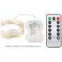 100 LED Battery String Lights With 8 Modes Remote Controller Decoration for Living room Bedroom Indoor Outdoor Wedding Party Christmas Tree New Year Garden,3AA Battery Opearted (White with Controller)