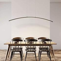 JONATHAN Y JYL7012B Roxanna 41.5'' Dimmable Adjustable Integrated LED Metal Linear Pendant Minimalistic,Modern,Contemporary for Dining, Living Room, Kitchen, Commercial Office, Black