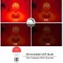 LED Red Light Bulb Dimmable 40W Equivalent A15 Red Light Bedroom Night Light Party Decoration Porch Holiday Lighting E26 Base 5W 4Pack