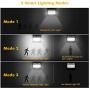 Solar Lights Outdoor 288 LED (4 Packs), Solar Powered Security Lights Outside Motion Sensor Lights with 3 Lighting Modes, 270° Wide-Angle, IP65 Waterproof Wireless for Wall Fence Yard Patio Garage