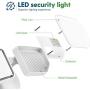 Freelicht 4 Pack LED Security Light Outdoor, Switch Controlled Flood Light, 30W 5000K 3100LM Super Bright Exterior Light, 2 Adjustable Heads, Ip65 Waterproof for Yard,Garage, Patio, Porch