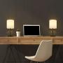 HAITRAL Small Table Lamps Set-Modern Desk Lamps with Pull Chain Switch,Small Lamps for Bedroom, Bedside, Living Room, Dorm, Teenager Room-White