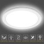 Flush Mount Ceiling Light Fixture, LED Round Ceiling Light for Bathroom Porch, 5000K Daylight 24W (150W Equivalent) 1680 Lumens Ceiling Lamp for Kitchen, Bedroom, Living Room, Hallway