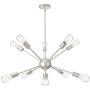Wellmet Sputnik Chandelier 10-Light, Modern Contemporary Hanging Light Fixture Pendant Ceiling Lighting for Kitchen Dining Room Living Room Foyer, Silver