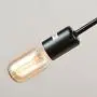 mirrea Vintage Metal Large Dimmable Sputnik Chandelier with 18 Lights, Black Painted