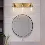 Wall Sconce Gold Bedroom，Bathroom Vanity Light Fixtures 3 Lights Contemporary Hallway Sconce Mid Century Modern Wall Lights for Bedroom Bathroom Kitchen Living Room