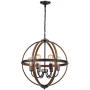 Riomasee Orb Chandeliers 6-Light Rustic Farmhouse Chandelier Lighting Stardust Finish Dining Room Lighting Fixtures Hanging for Foyer,Dining,Living Room