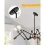 Jazava Industrial Sputnik Chandelier, 8-Lights Modern Pendant Light for Farmhouse, Hanging Light Fixture, Adjustable Swing Arms, Black and Rose Gold Finish