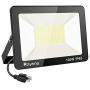 100W LED Flood Light Outdoor with Plug,IP65 Waterproof LED Work Lights,6000K 10000LM Super Bright Security Light,Daylight White Portable Floodlight,Spotlight for Yard Garden Court Lawn