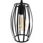 Pendant Light Fixture Industrial Hanging Lighting Fixture for Kitchen, Dining Room, Hallway, Adjustable Retro Hanging Ceiling Light Fixture Rustic Black Metal Oval Chandelier