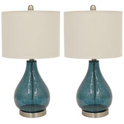 Decor Therapy MP1054 Table Lamp, Emerald Blue Green, 2 Count