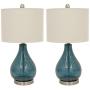 Decor Therapy MP1054 Table Lamp, Emerald Blue Green, 2 Count